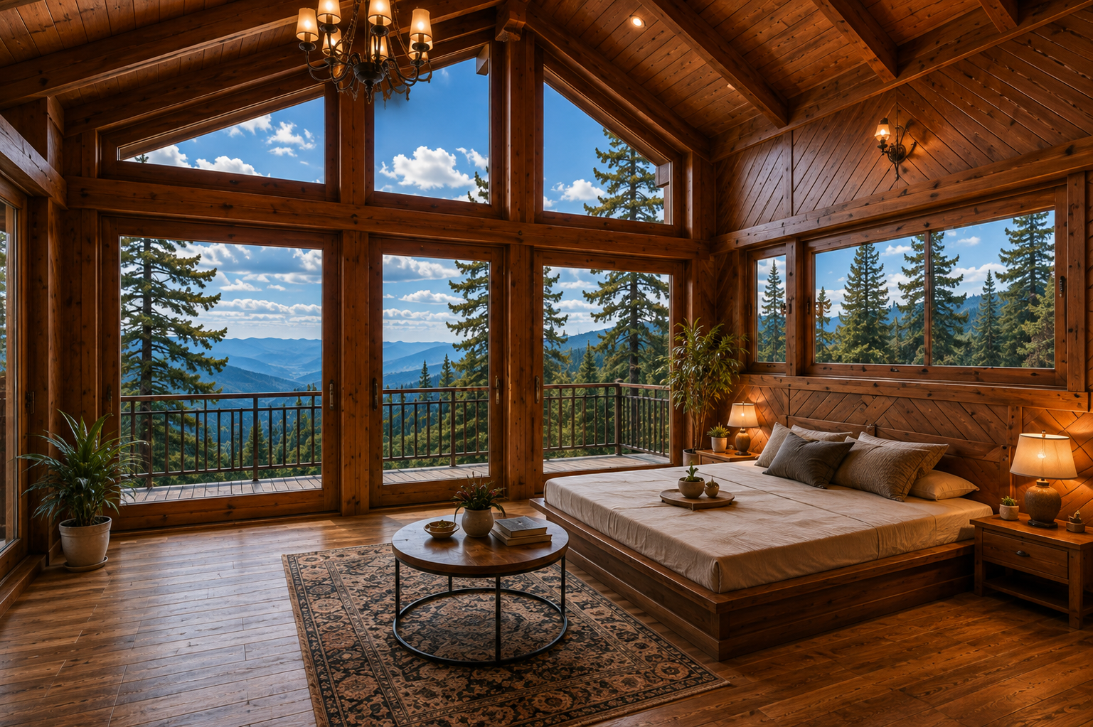 R01 main room with mountain view